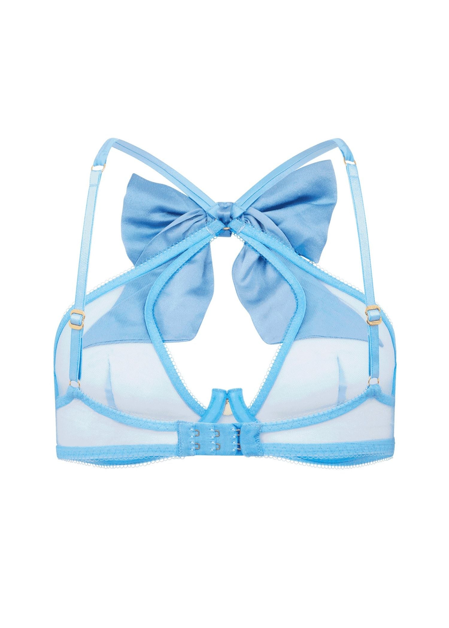Agent Provocateur Oriana High Neck Underwired Bra (Baby Blue) | Avec Amour Luxury Lingerie