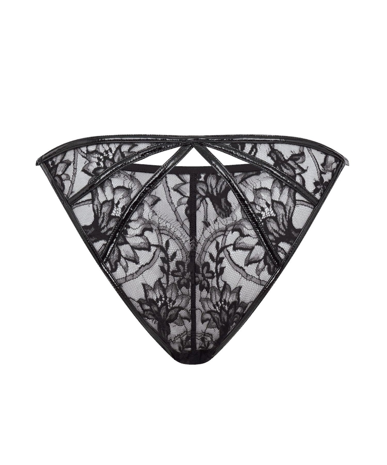 Agent Provocateur Alyss Ouvert Knicker (Black) | Avec Amour Luxury Lingerie