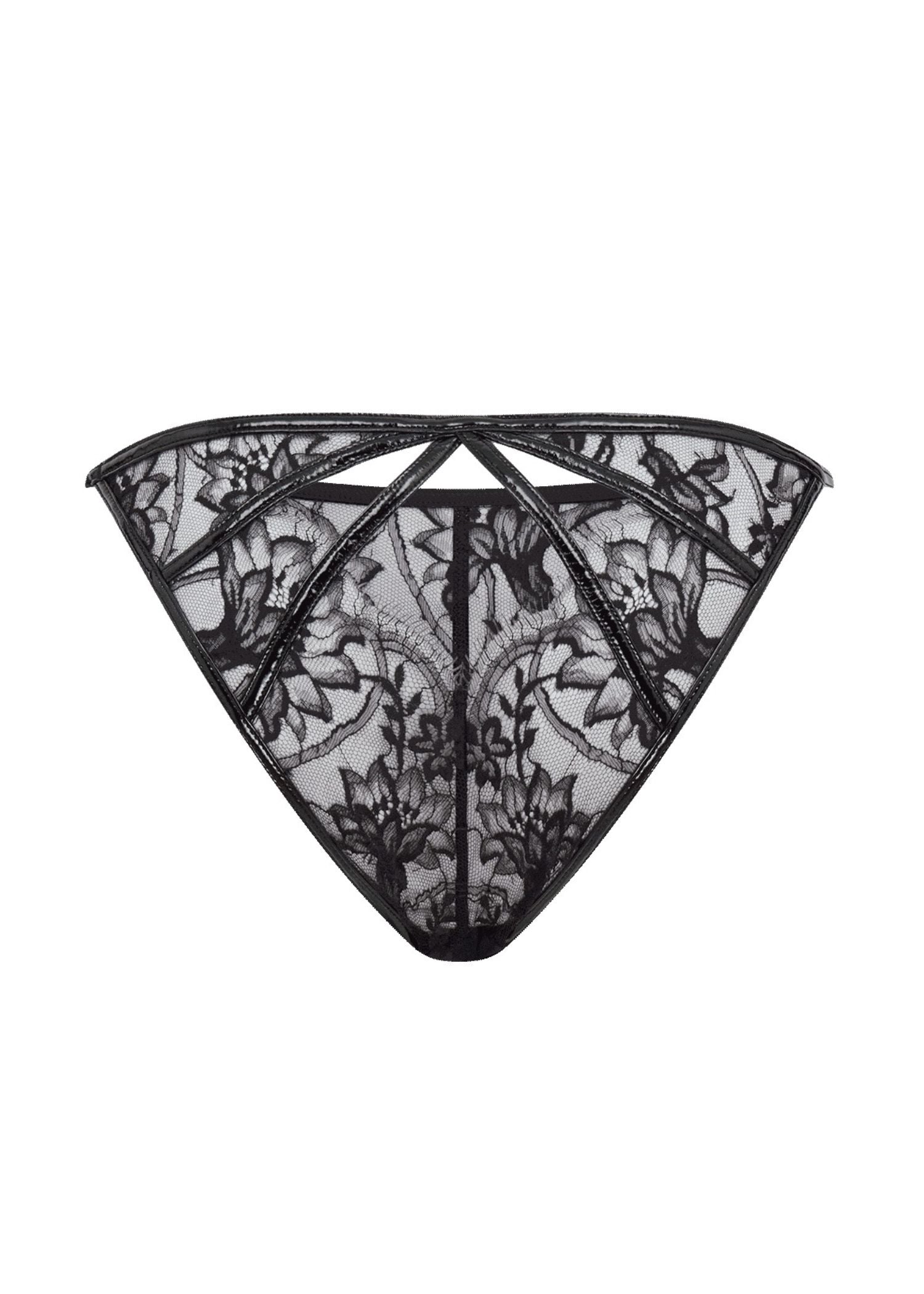 Agent Provocateur Alyss Ouvert Knicker (Black) | Avec Amour Luxury Lingerie