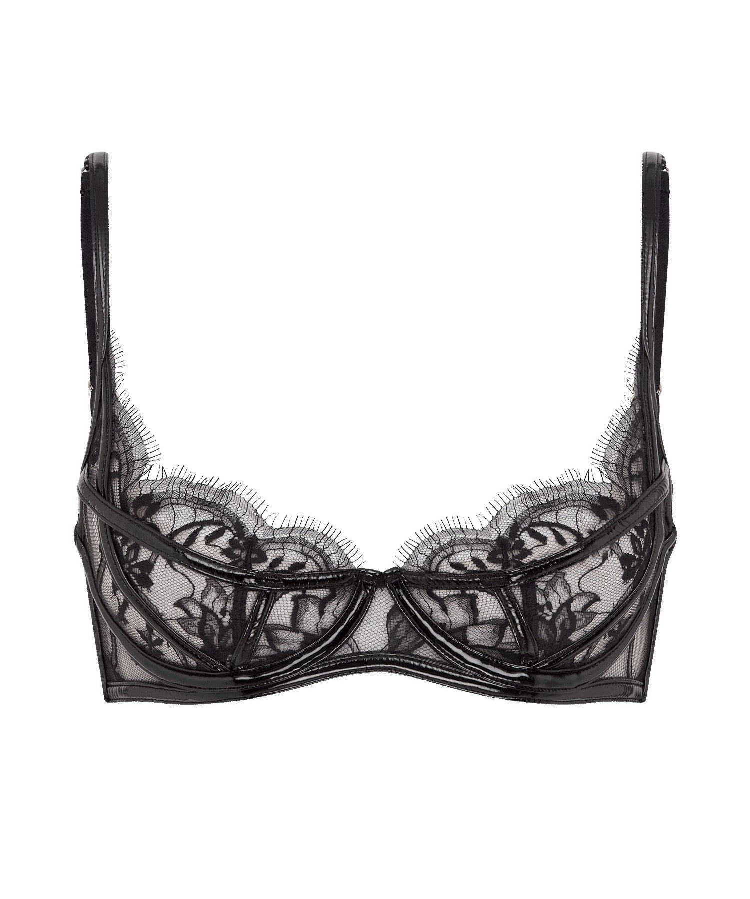 Agent Provocateur Alyss Plunge Bra (Black) | Avec Amour Luxury Lingerie