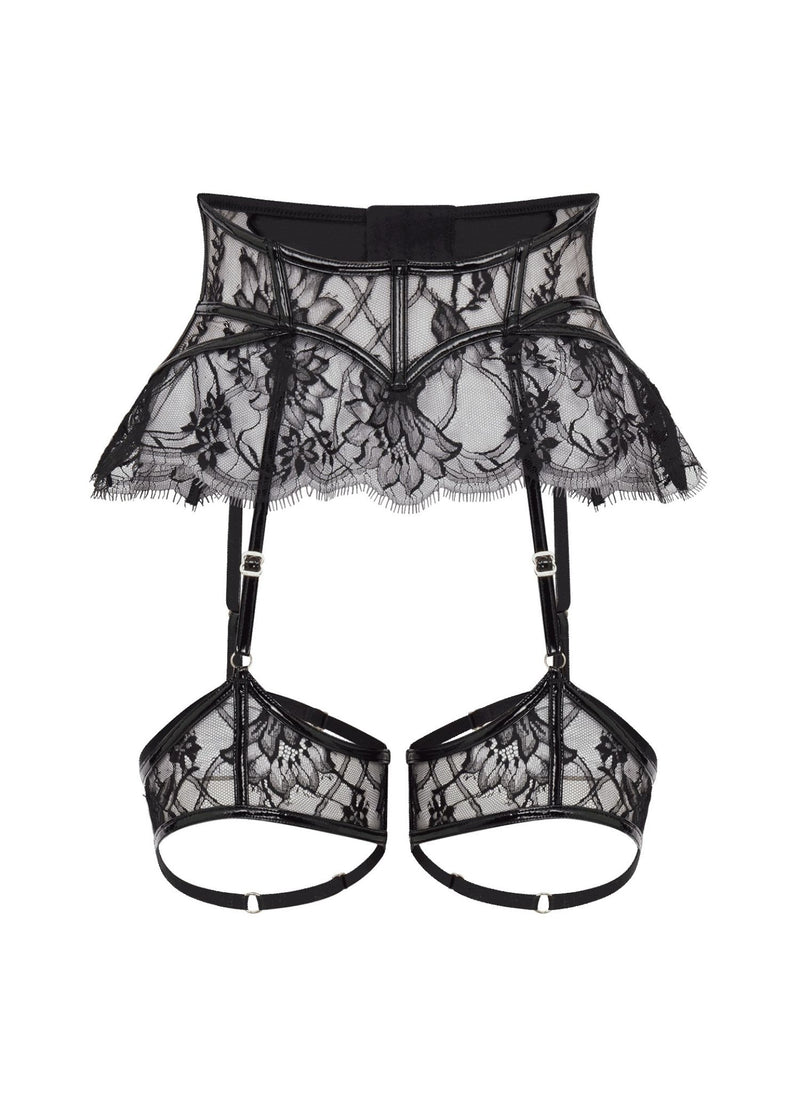 Agent Provocateur Alyss Suspender Garter Waist Belt (Black) | Avec Amour Luxury Lingerie