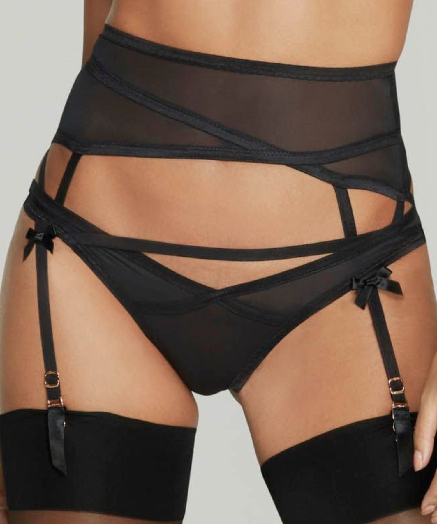 Agent Provocateur Joan Suspender Belt (Black) | Avec Amour Sexy Lingerie