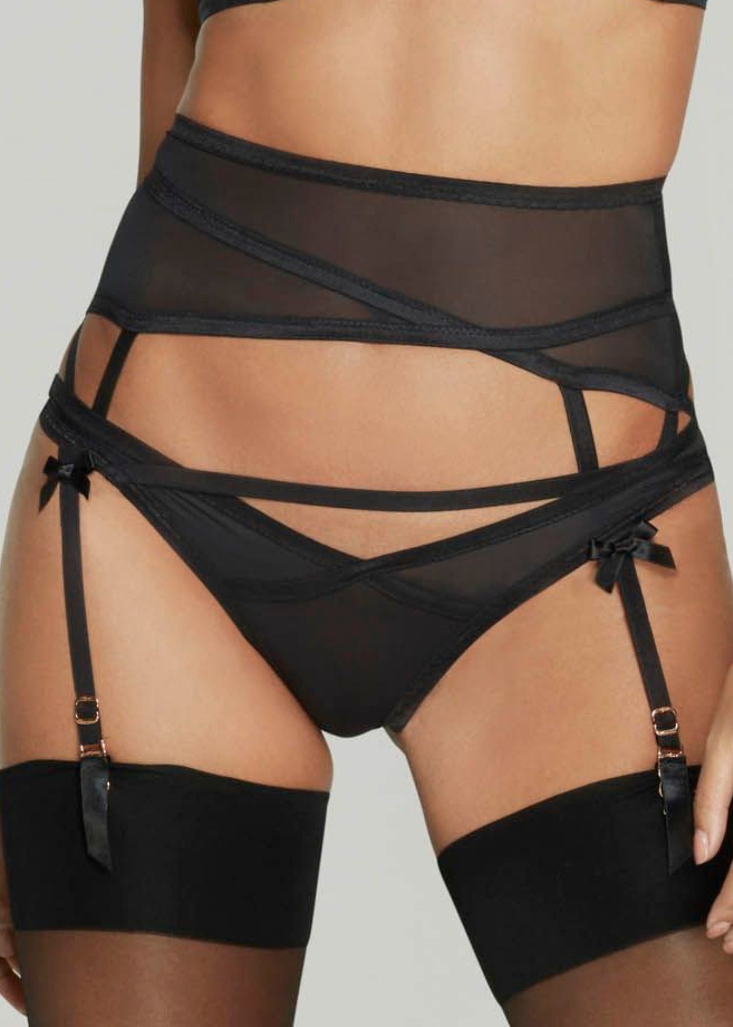 Agent Provocateur Joan Suspender Belt (Black) | Avec Amour Sexy Lingerie