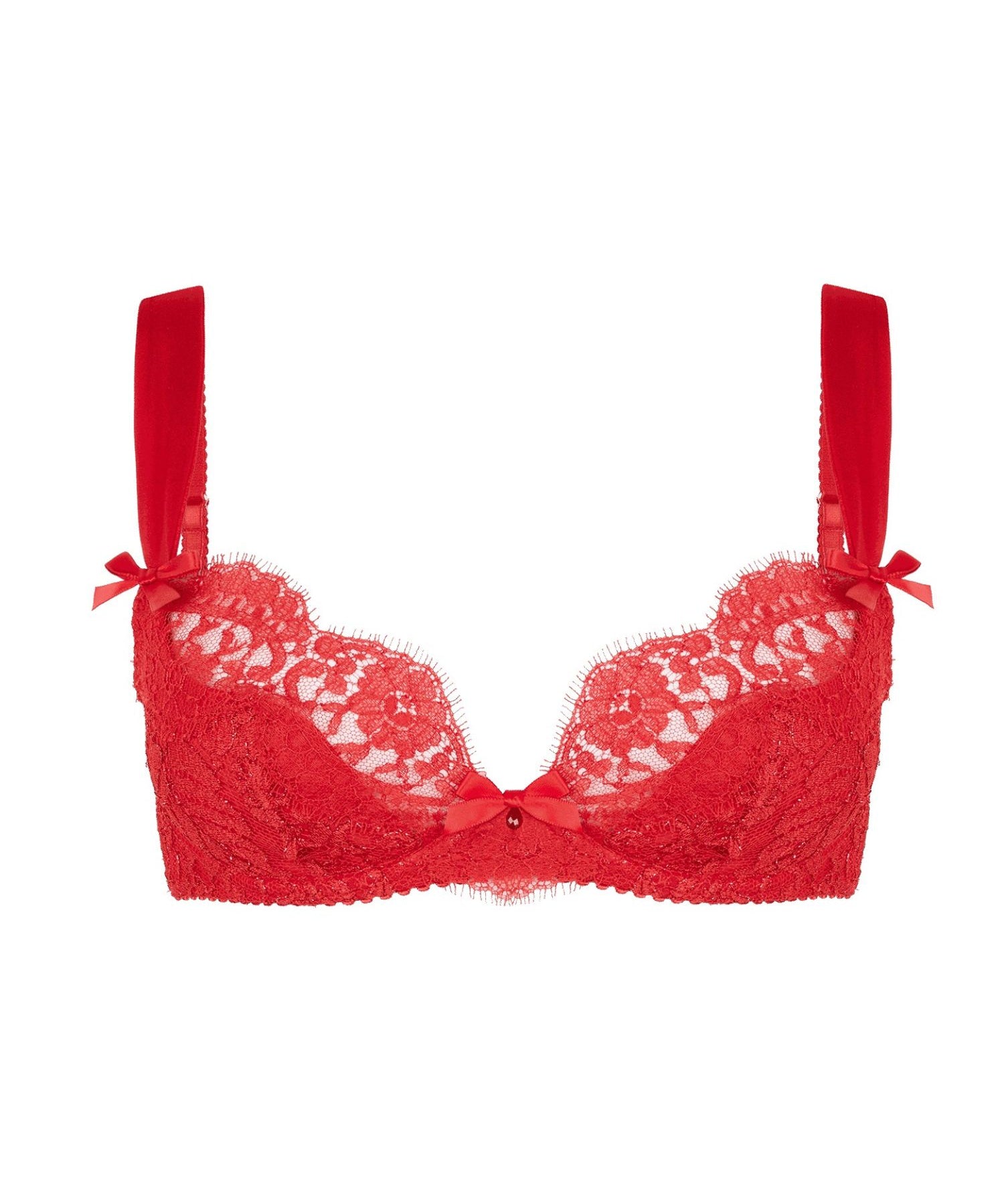 Agent Provocateur Kateryna Underwired Bra (Red) - Valentine's Day Lingerie | Avec Amour Luxury Lingerie