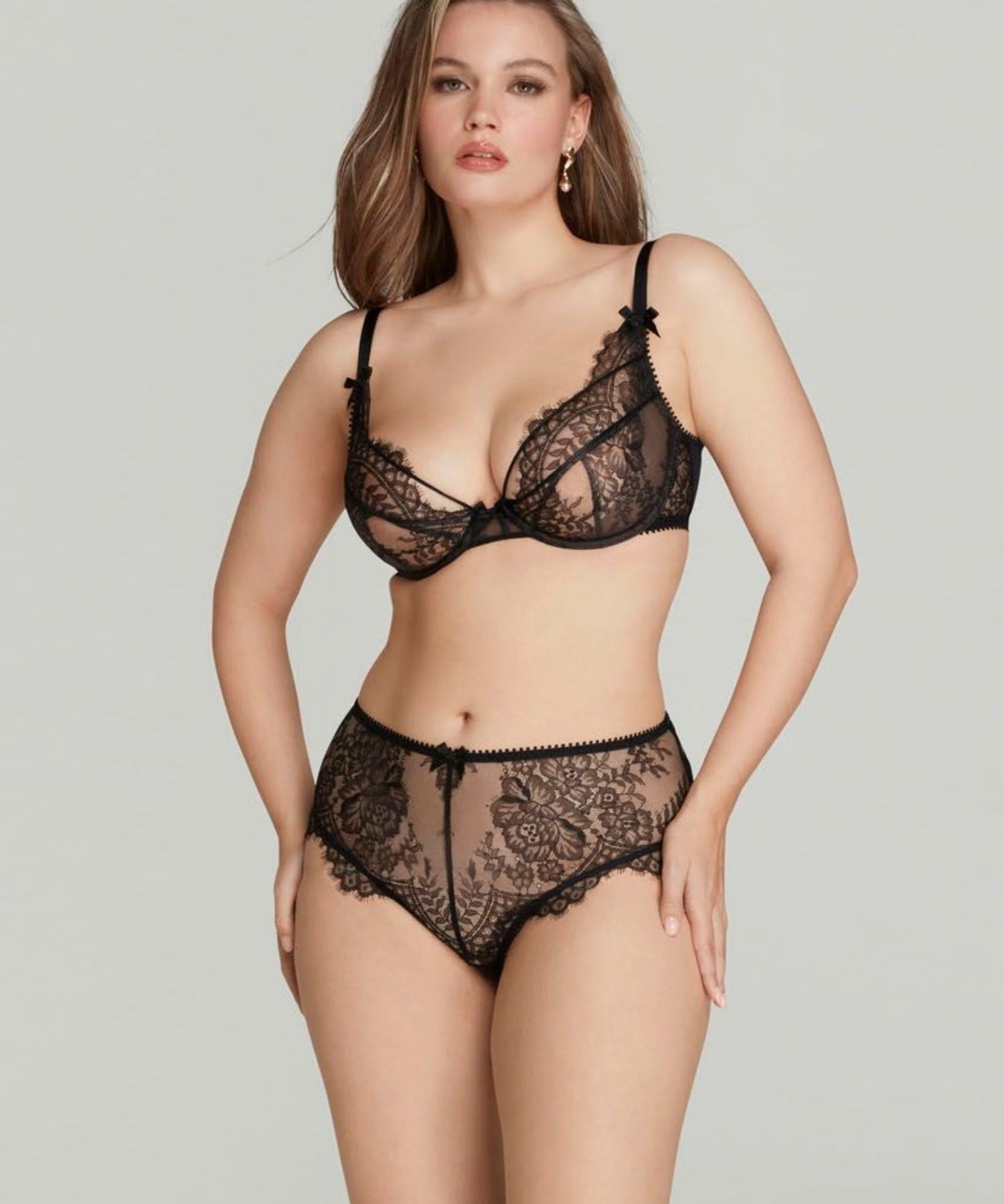 Agent Provocateur Kiya Plunge Bra (Black) | Avec Amour Luxury Lingerie
