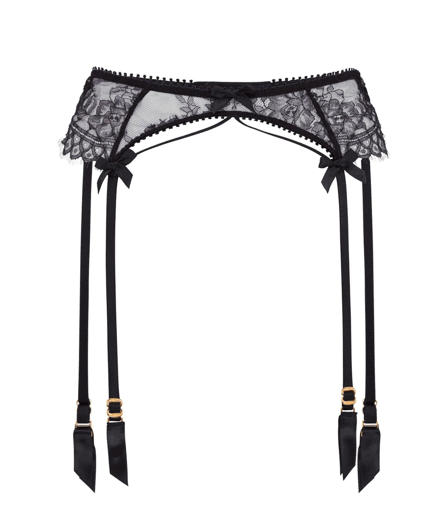 Agent Provocateur Kiya Suspender (Black) | Avec Amour Luxury Lingerie