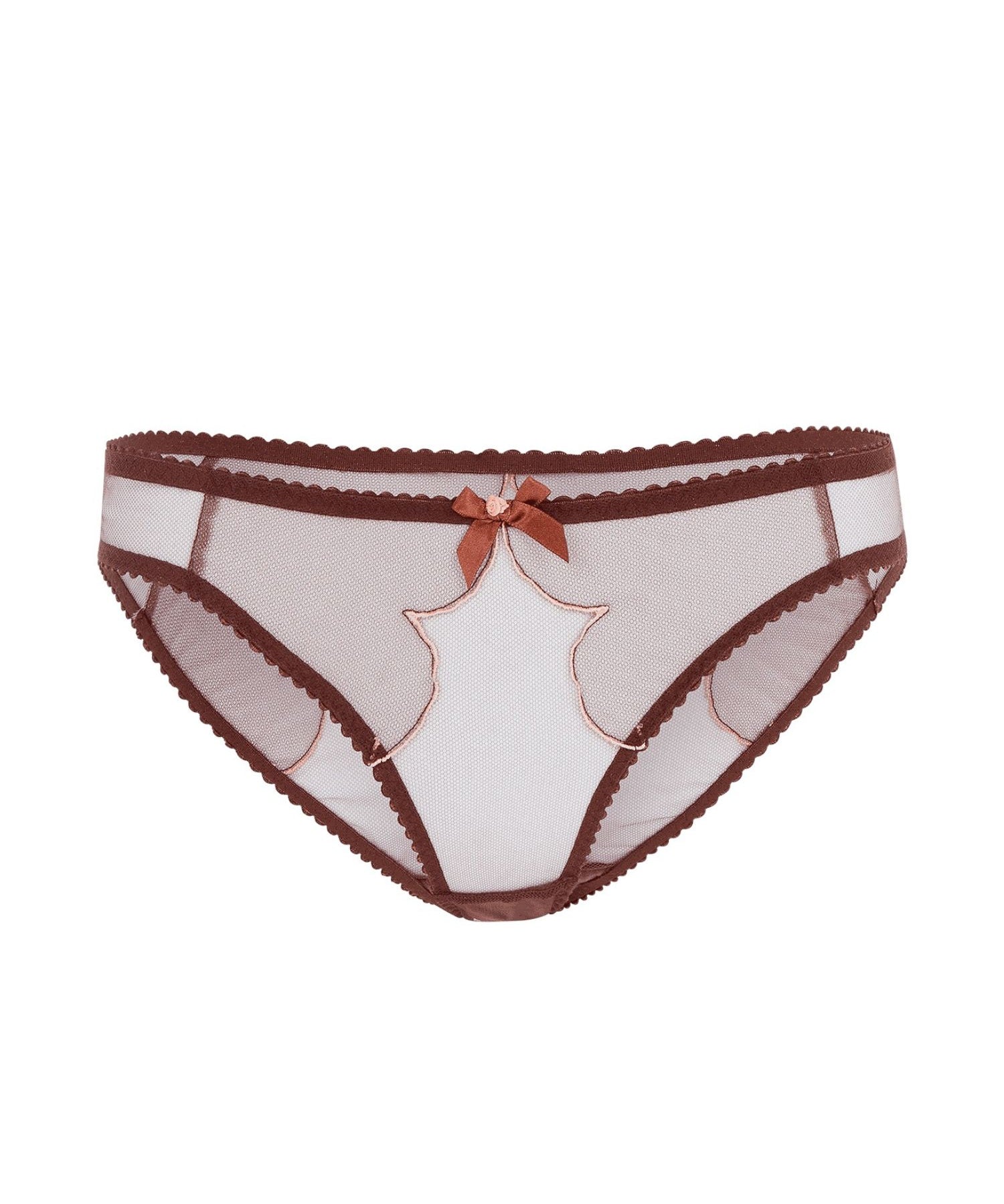 Agent Provocateur Lorna Brief (Chestnut / Peach) | Avec Amour Sexy Lingerie
