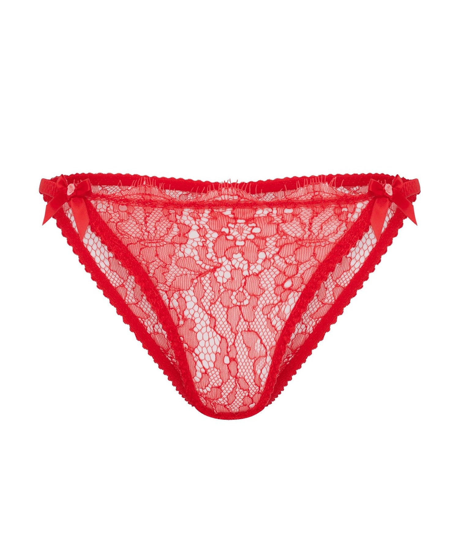 Agent Provocateur Lorna Lace Knicker Brief (Red) | Avec Amour Luxury Lingerie