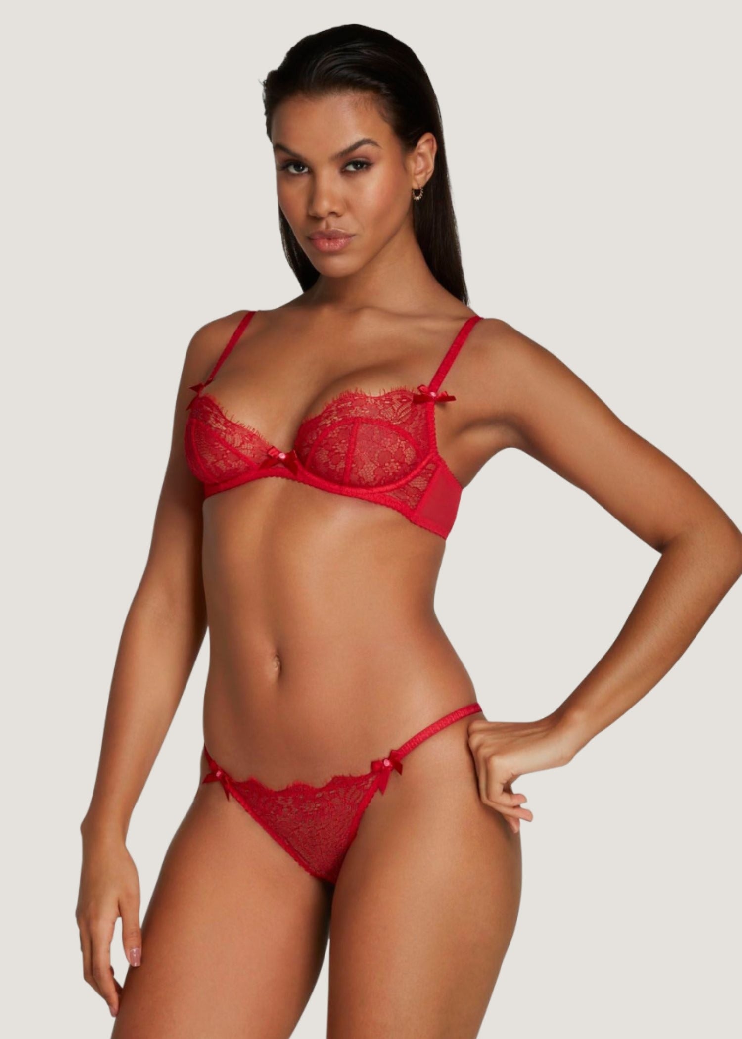 Agent Provocateur Lorna Lace Knicker Brief (Red) | Avec Amour Luxury Lingerie
