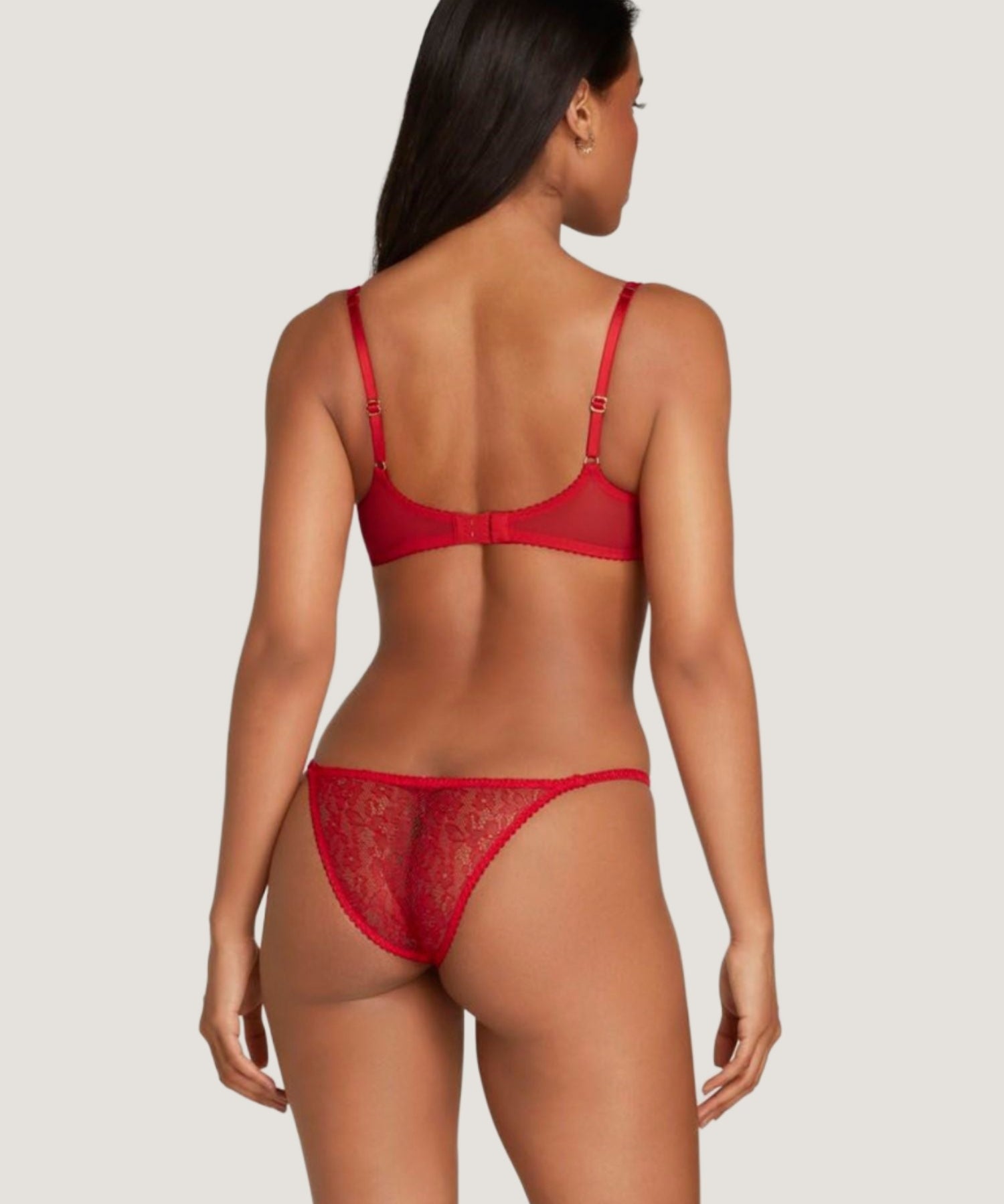Agent Provocateur Lorna Lace Knicker Brief (Red) | Avec Amour Luxury Lingerie