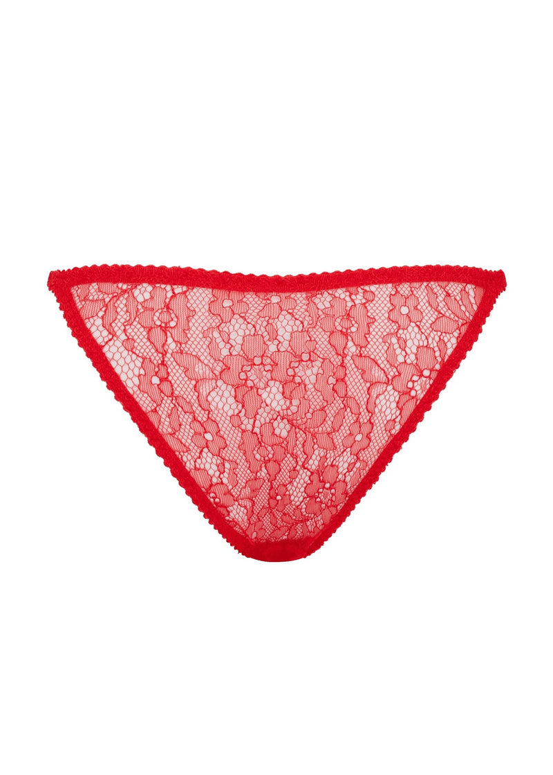 Agent Provocateur Lorna Lace Knicker Brief (Red) | Avec Amour Luxury Lingerie
