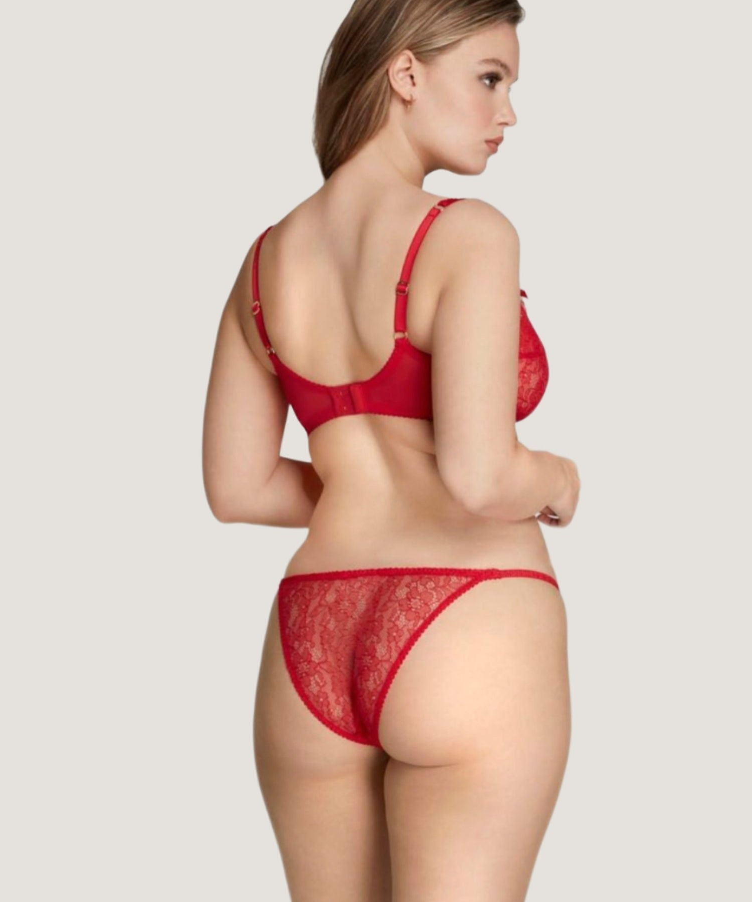 Agent Provocateur Lorna Lace Underwired Plunge Bra (Red) | Avec Amour Luxury Lingerie