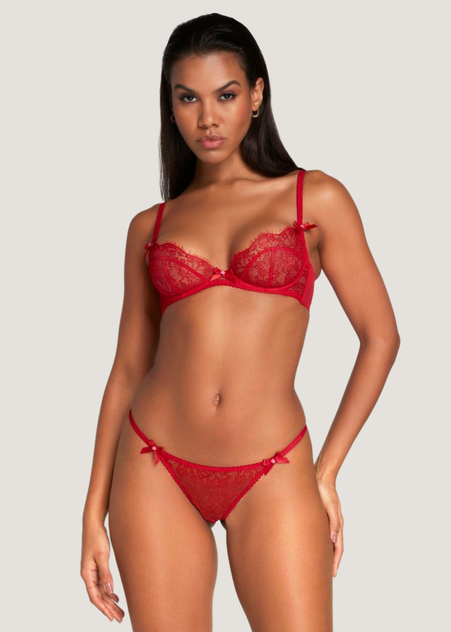 Agent Provocateur Lorna Lace Trixie (Red) | Avec Amour Luxury Lingerie