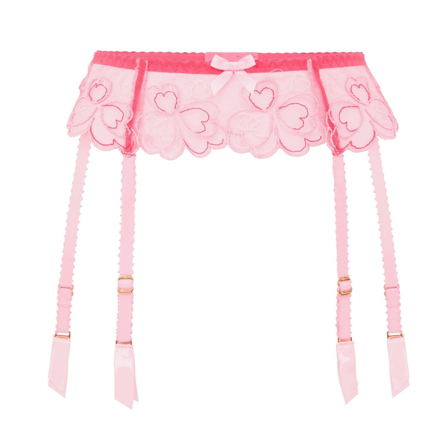 Agent Provocateur Maysie Suspender Belt (Fuchsia / Baby Pink) | Avec Amour Luxury Lingerie