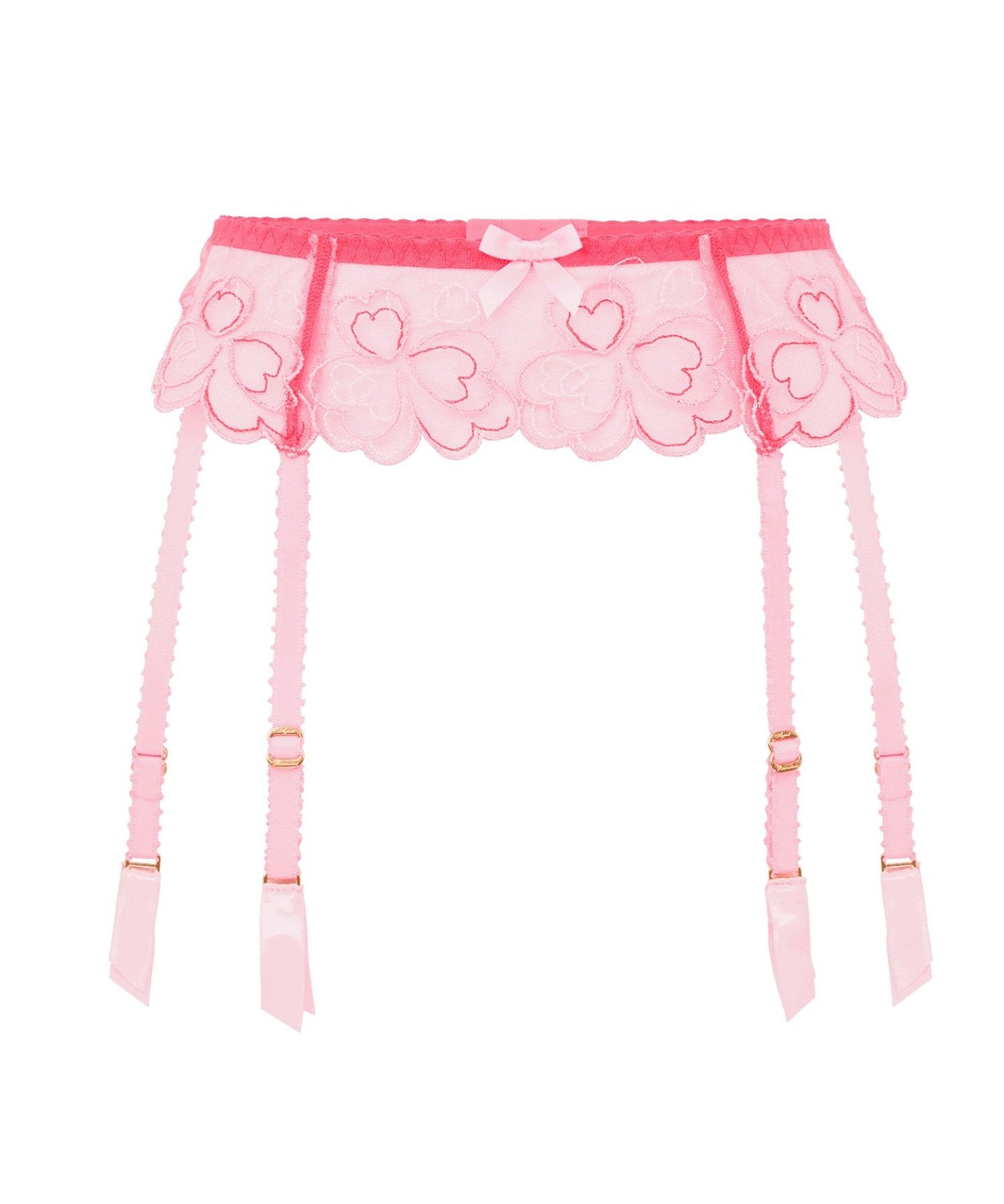 Agent Provocateur Maysie Suspender Belt (Fuchsia / Baby Pink) | Avec Amour Luxury Lingerie