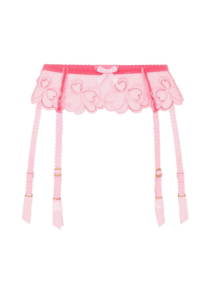 Agent Provocateur Maysie Suspender Belt (Fuchsia / Baby Pink) | Avec Amour Luxury Lingerie