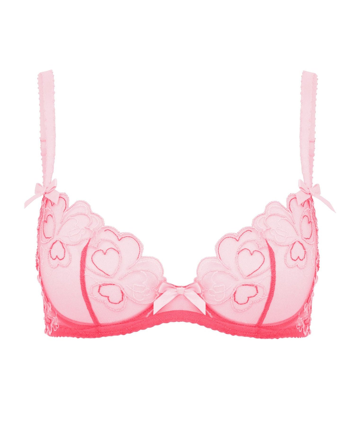 Agent Provocateur Maysie Plunge Bra (Fuchsia / Baby Pink) | Avec Amour Luxury Lingerie