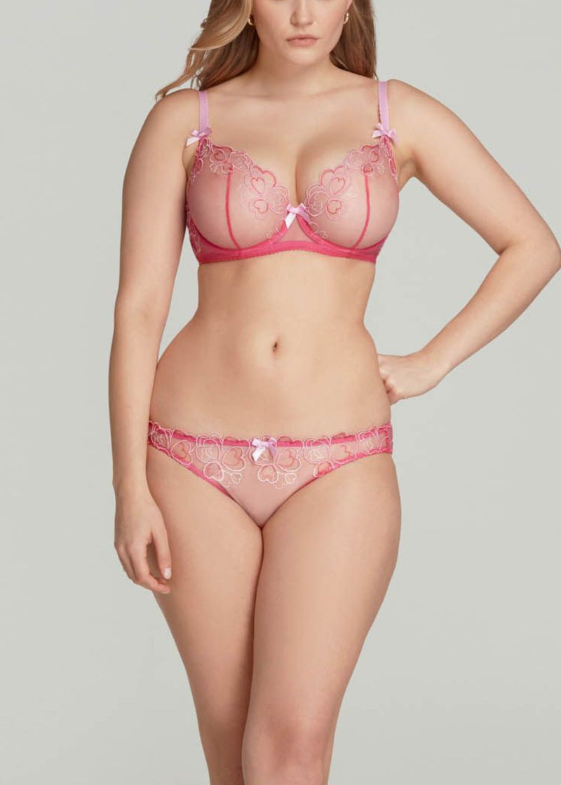 Agent Provocateur Maysie Plunge Bra (Fuchsia / Baby Pink) | Avec Amour Luxury Lingerie