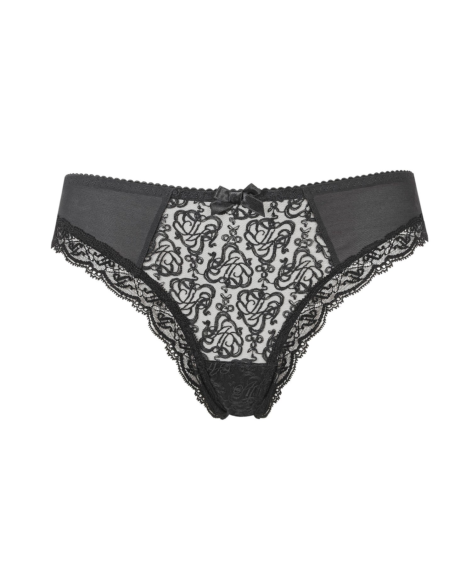 Agent Provocateur Mercy Thong (Black Lace) | Avec Amour Luxury Lingerie