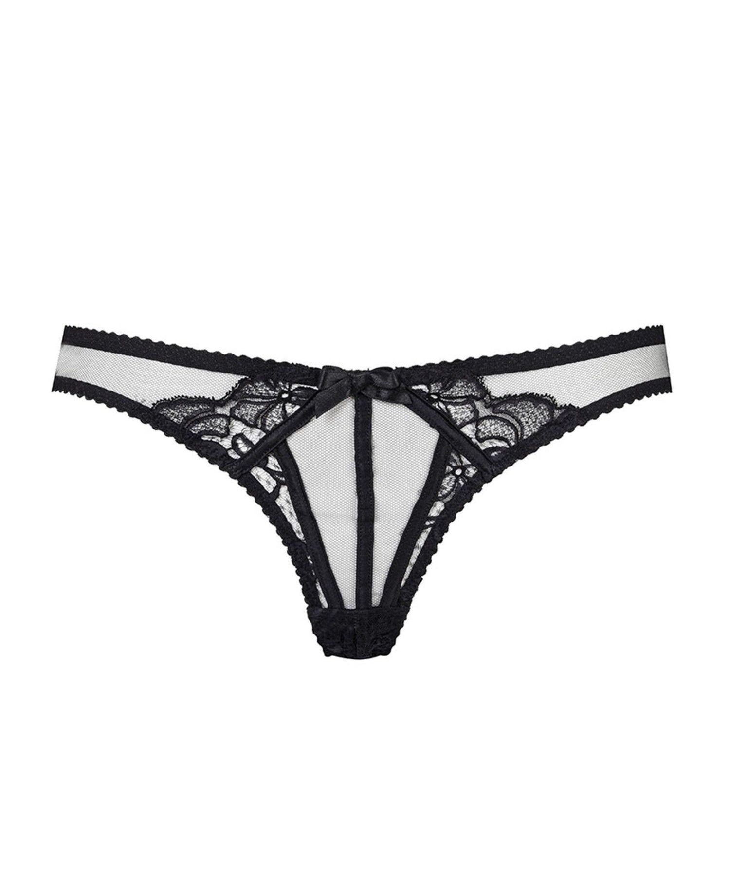 Agent Provocateur Rozlyn Ouvert Lace Brief (Black) | Avec Amour Sexy Lingerie