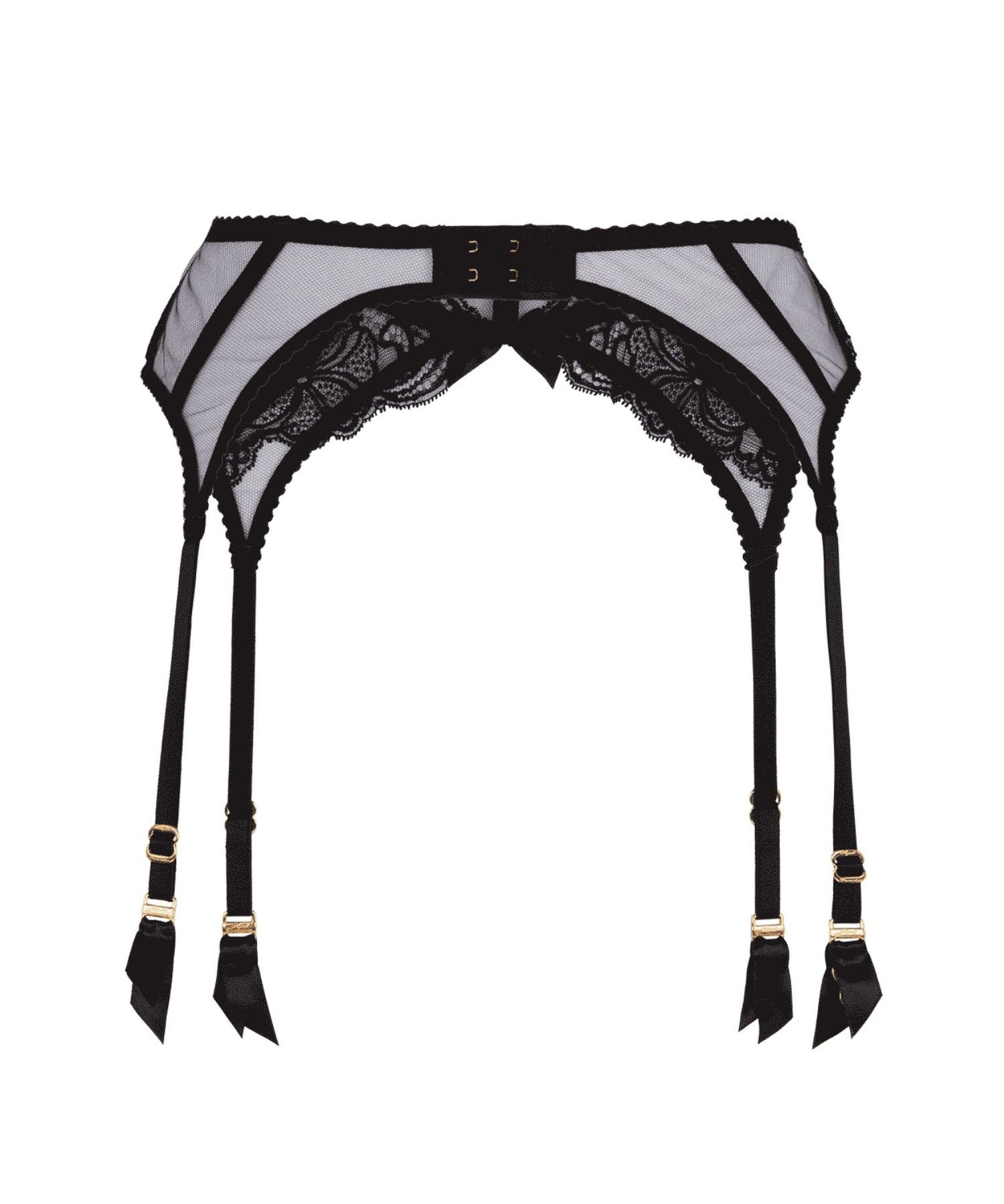 Agent Provocateur Rozlyn Lace Suspender Belt (Black) | Avec Amour Sexy Lingerie
