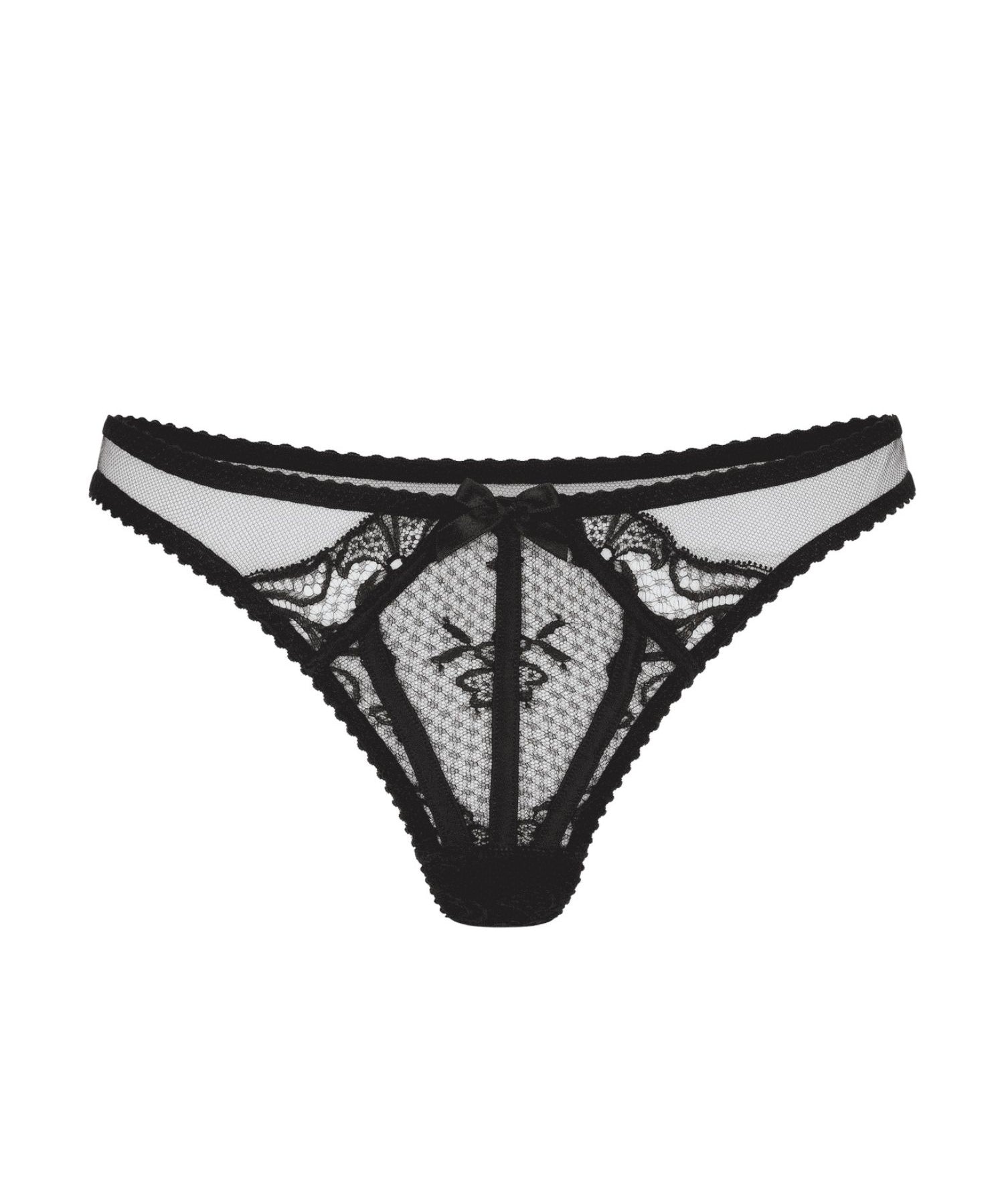 Agent Provocateur Rozlyn Lace Thong (Black) | Avec Amour Sexy Lingerie