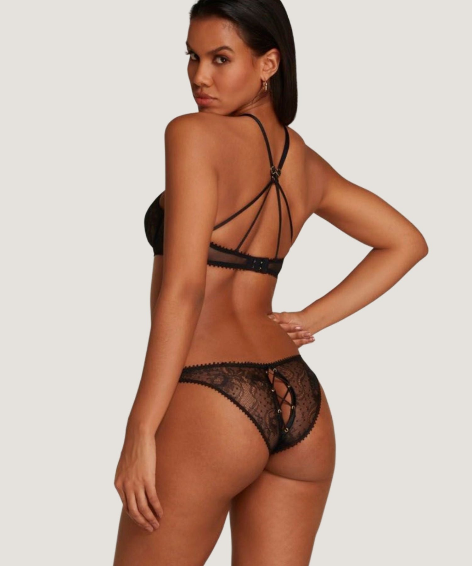 Agent Provocateur Vallentina High Neck Underwired Bra (Black) | Avec Amour Luxury Lingerie
