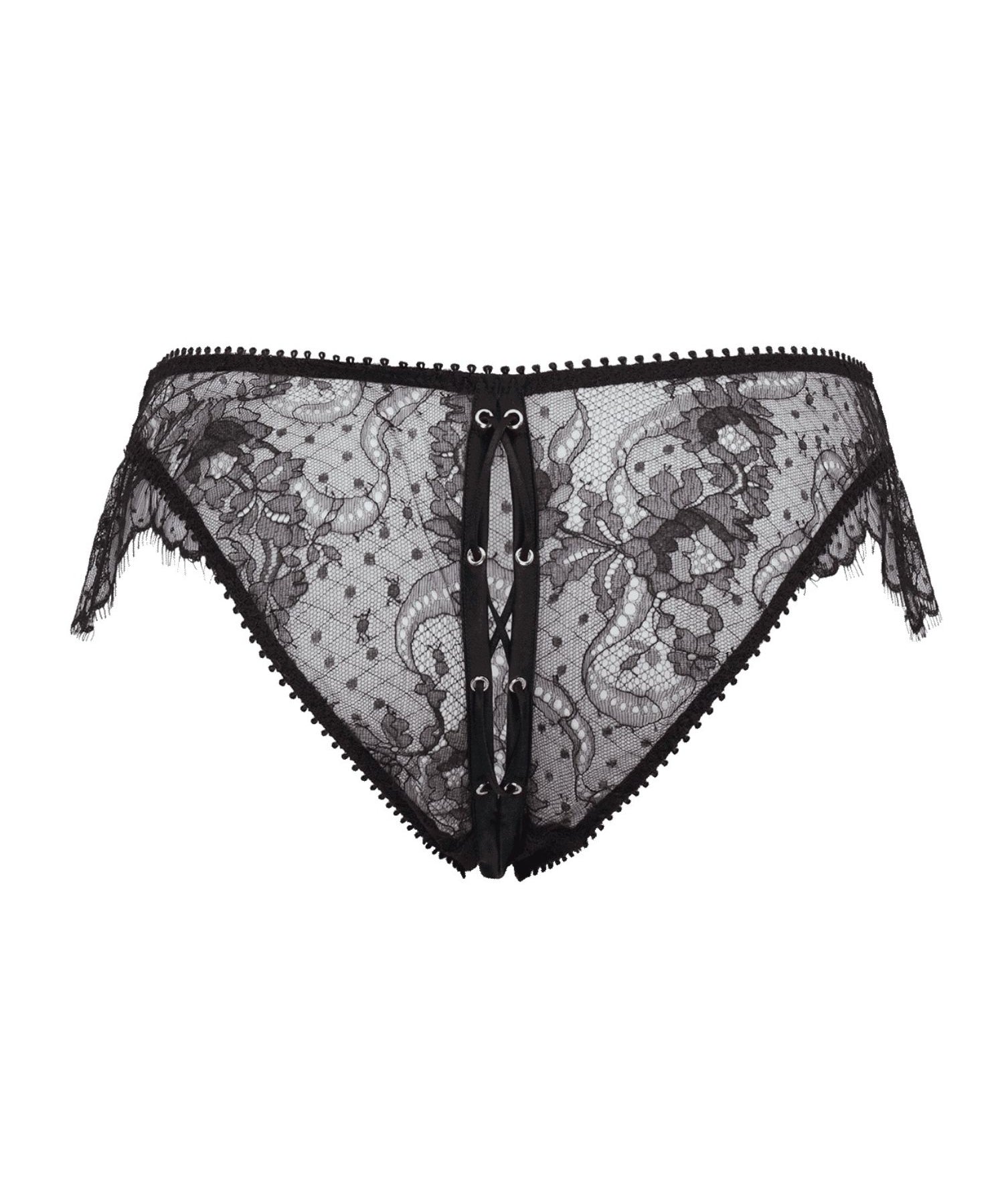 Agent Provocateur Vallentina Knicker Ouvert (Black) | Avec Amour Luxury Lingerie