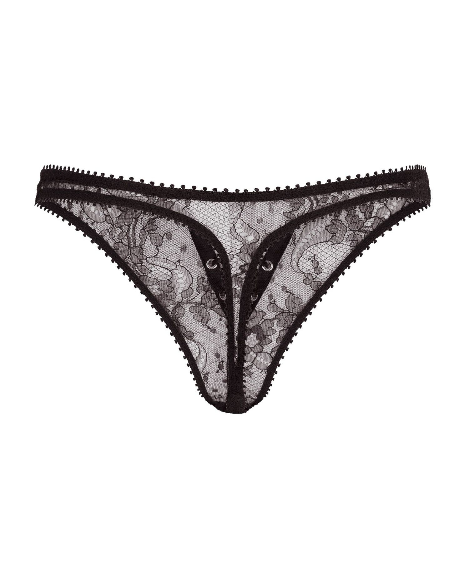 Agent Provocateur Vallentina Thong (Black) | Avec Amour Luxury Lingerie