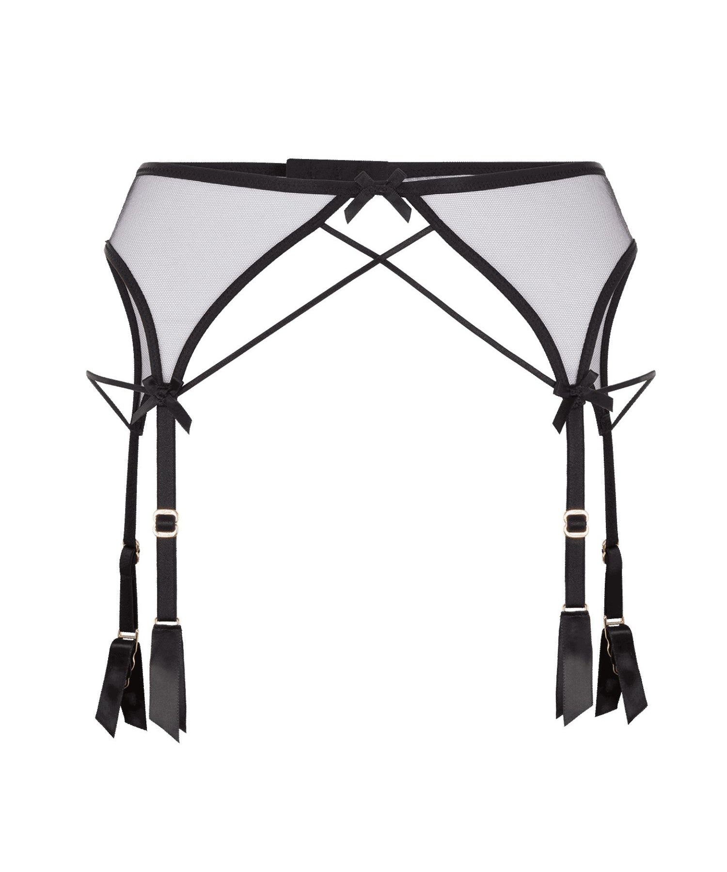 Agent Provocateur Zella Suspender (Black) | Avec Amour Luxury Lingerie