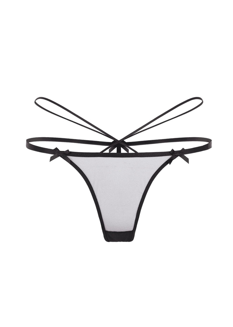 Agent Provocateur Zella Thong (Black) | Avec Amour Luxury Lingerie