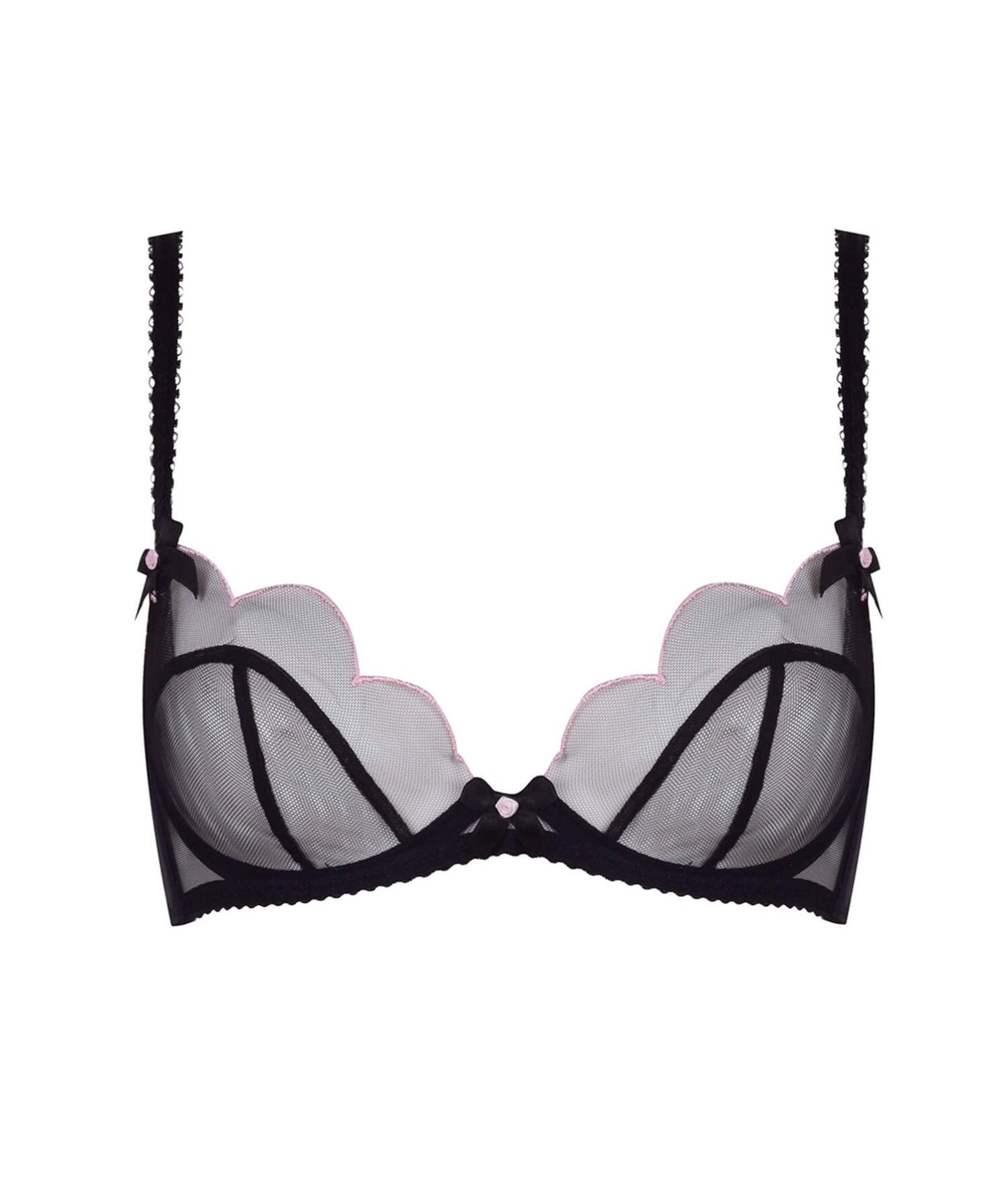Agent Provocateur Lorna (Black/Pink) Bra - Luxury Lingerie | Avec Amour Sexy Lingerie