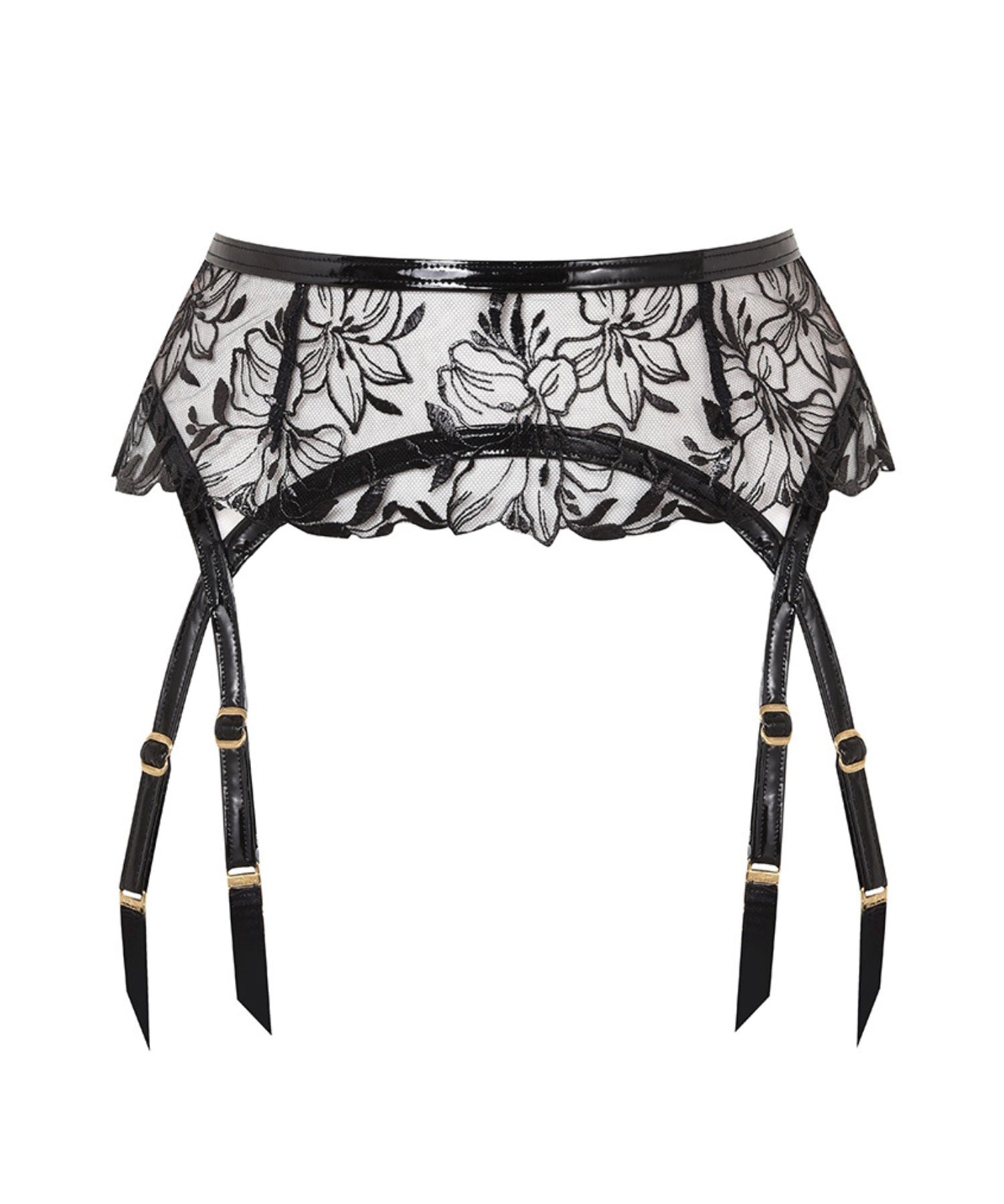 Agent Provocateur Ozella Suspender (Black) - Luxury Lingerie | Avec Amour Sexy Lingerie