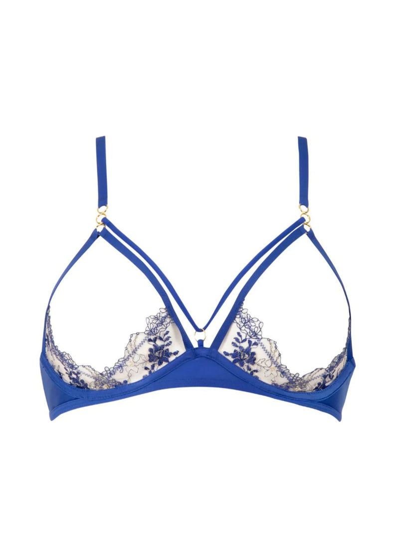 Atelier Amour After Midnight Open Bra (Ink Blue) | Avec Amour Lingerie