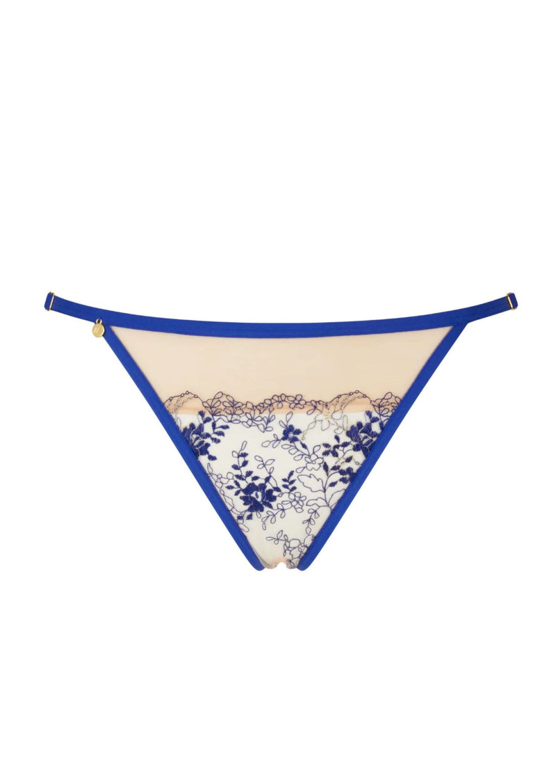 Atelier Amour After Midnight Open Brief (Ink Blue) | Avec Amour Luxury Lingerie