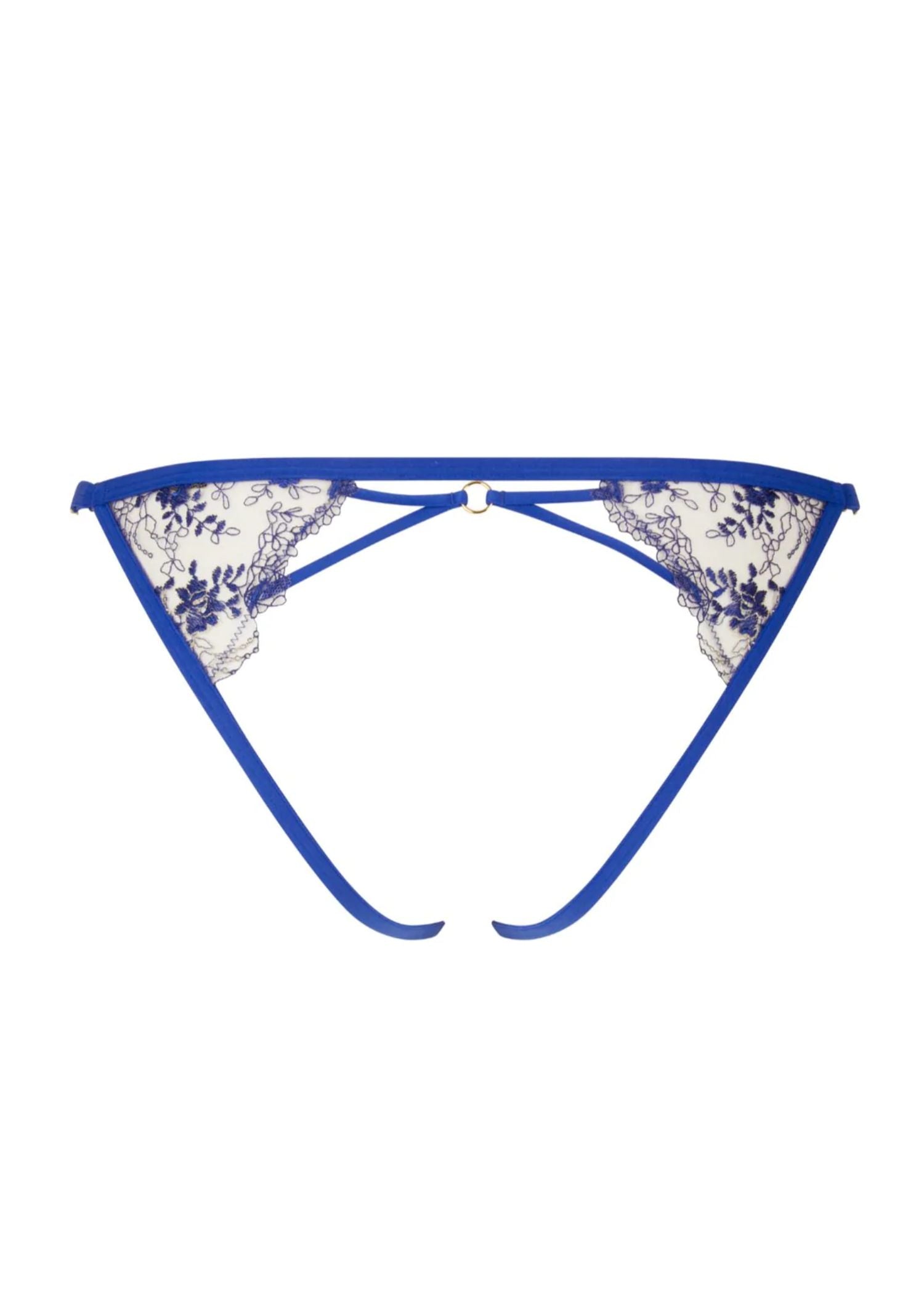 Atelier Amour After Midnight Open Brief (Ink Blue) | Avec Amour Luxury Lingerie