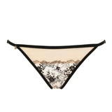 Atelier Amour After Midnight Open Brief - Nued Mesh Black Lace Open-back Panty - Avec Amour Sexy Lingerie