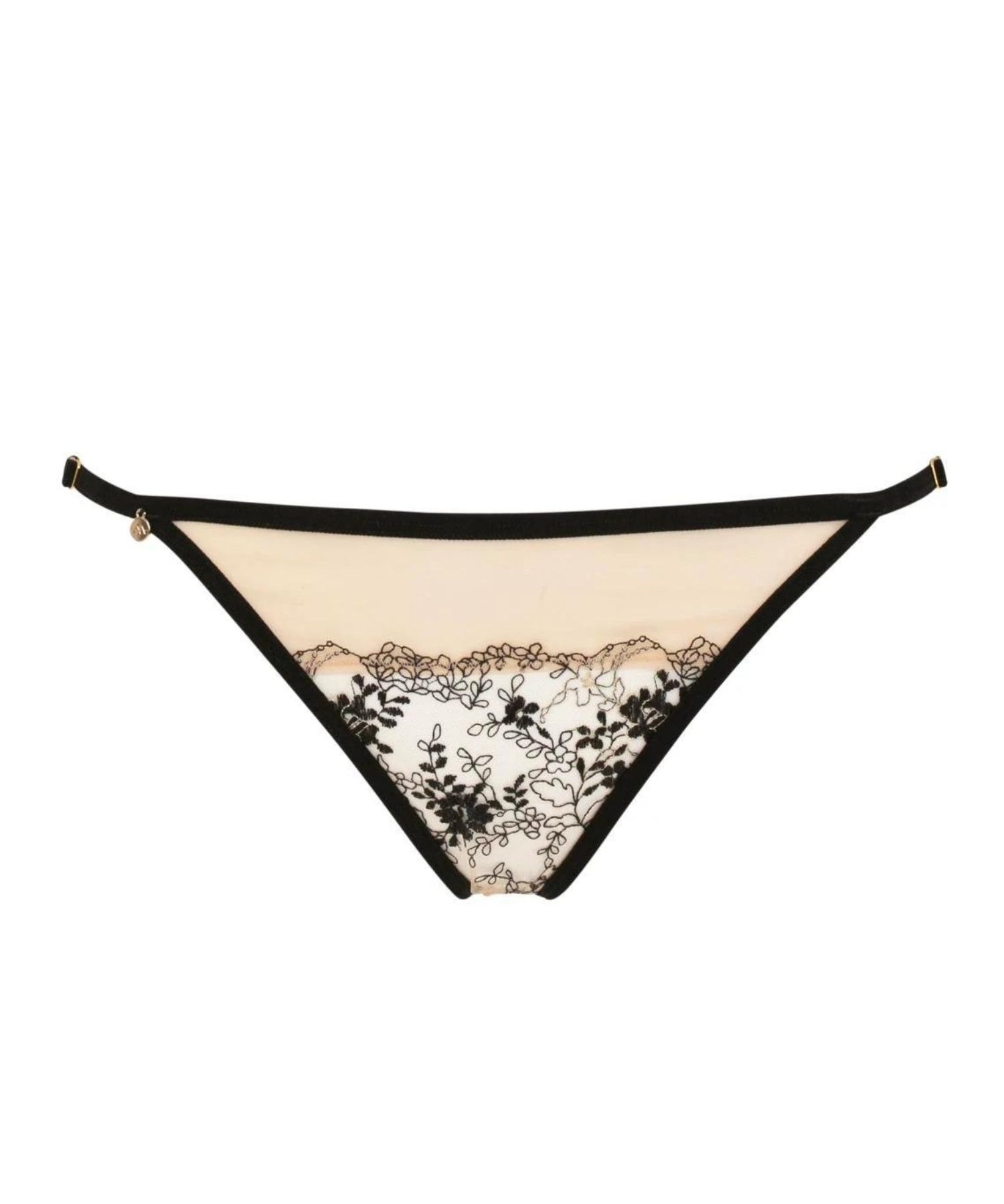 Atelier Amour After Midnight Open Brief - Nued Mesh Black Lace Open-back Panty - Avec Amour Sexy Lingerie