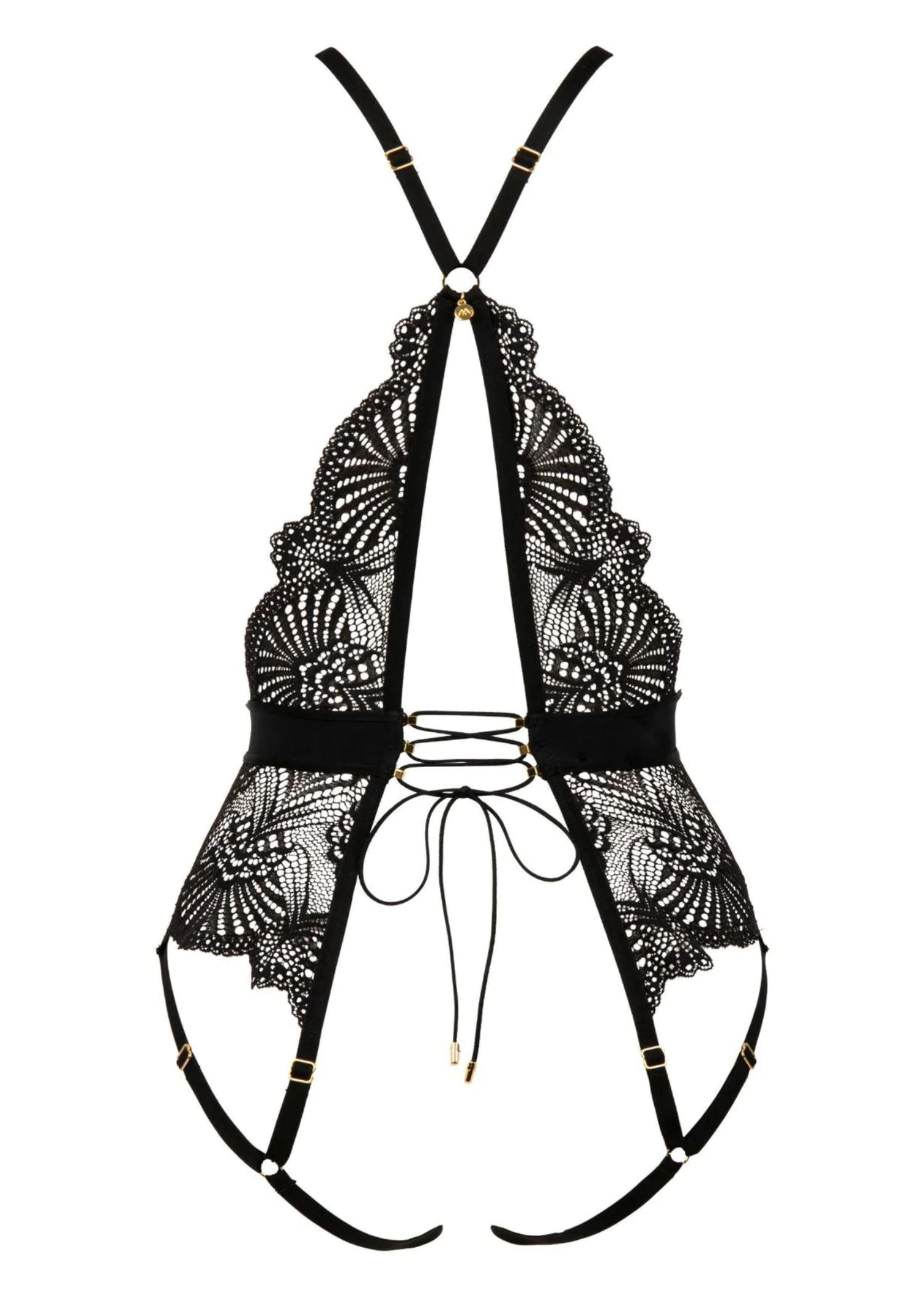 Atelier Amour Enlace Moi / Embrace Me Lace Harness (Black) | Avec Amour Luxury Lingerie