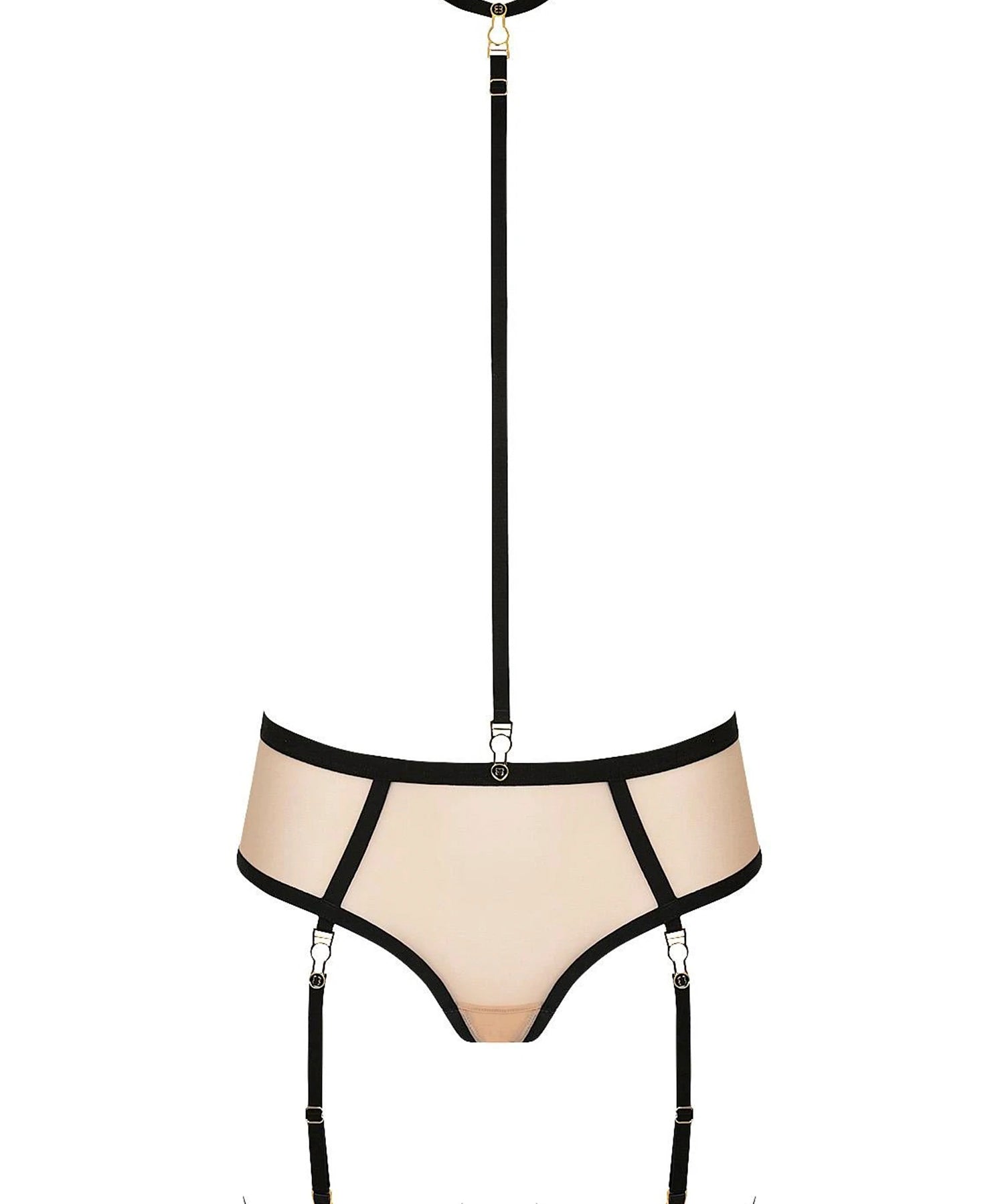 Atelier Amour Unbearable Lightness Skin - Open Brief with Detachable Harness - Avec Amour Sexy Lingerie
