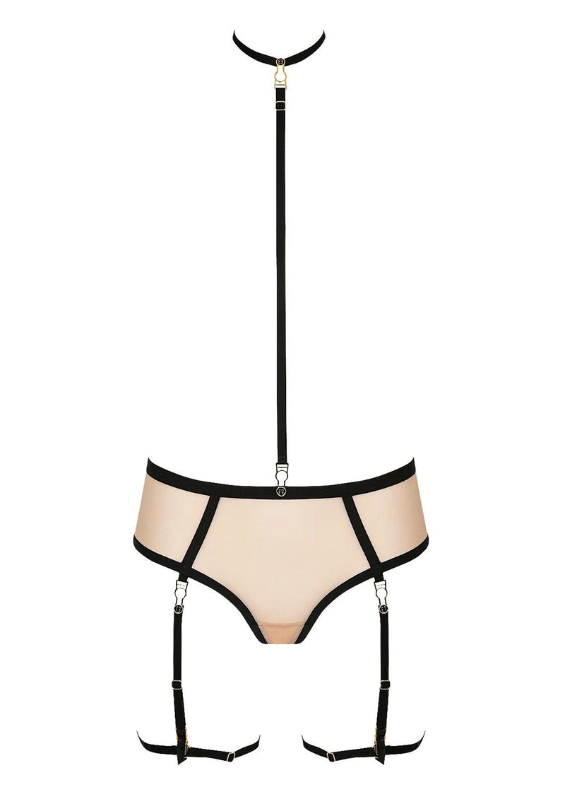 Atelier Amour Unbearable Lightness Skin - Open Brief with Detachable Harness - Avec Amour Sexy Lingerie