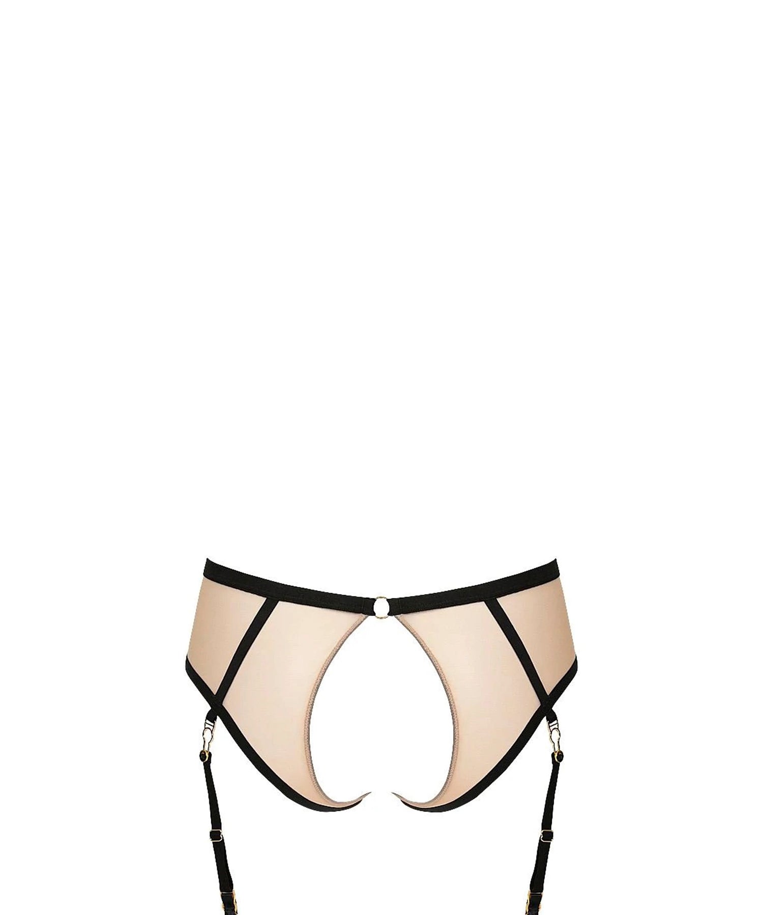 Atelier Amour Unbearable Lightness Skin - Open Brief with Detachable Harness - Avec Amour Sexy Lingerie