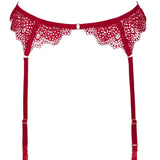 Atelier Amour Desire (Rouge) Suspender Belt - Red Lace Suspenders - Avec Amour Sexy Lingerie