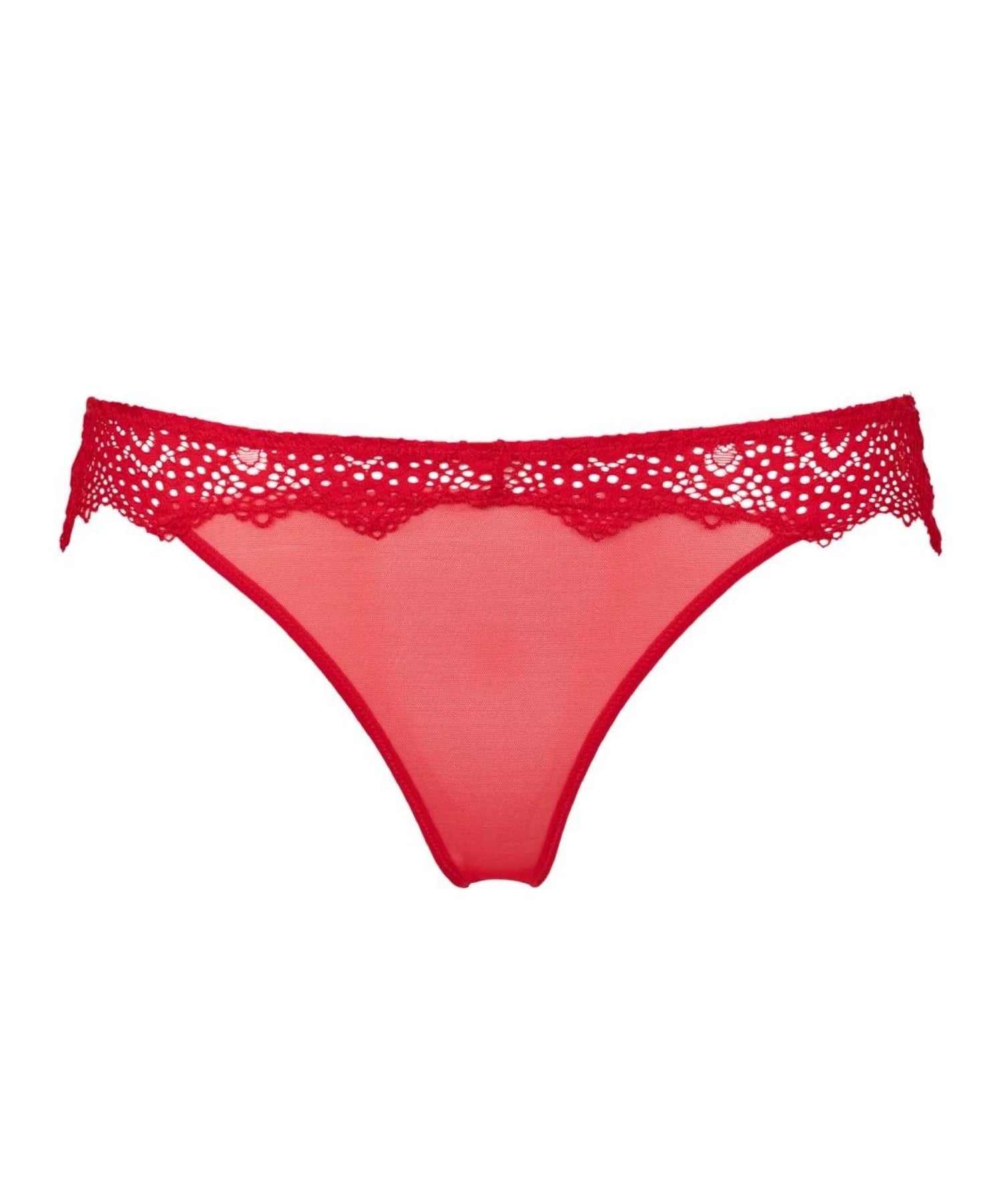 Atelier Amour Desire (Rouge) Tanga - Red Lace Thong - Avec Amour Sexy Lingerie