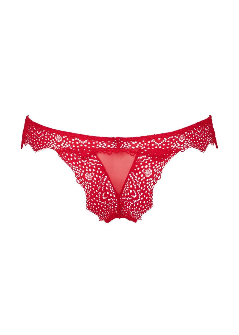 Atelier Amour Desire (Rouge) Tanga - Red Lace Thong - Avec Amour Sexy Lingerie