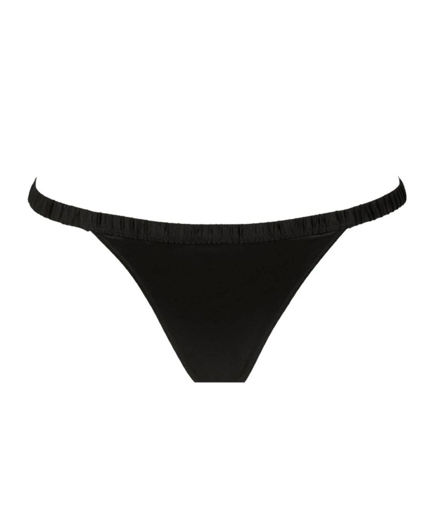 Atelier Amour Please Me Culotte Brief - Black Mesh Backless Underwear - Avec Amour Sexy Lingerie