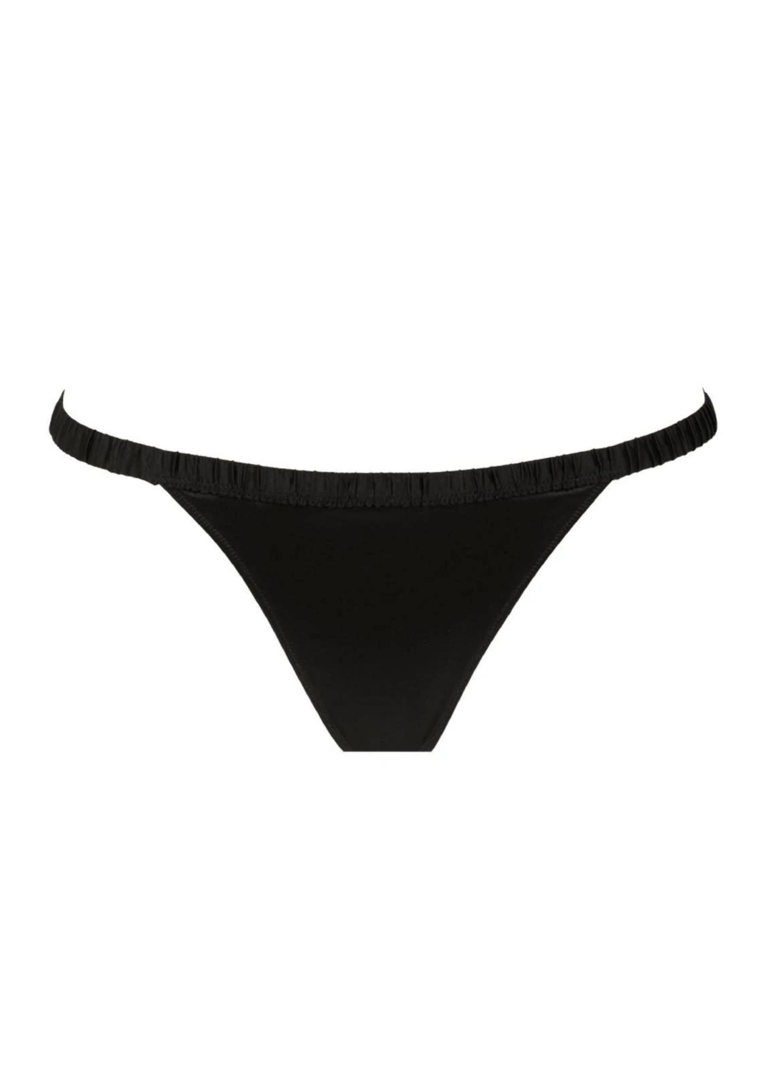 Atelier Amour Please Me Culotte Brief - Black Mesh Backless Underwear - Avec Amour Sexy Lingerie