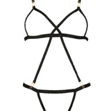 Atelier Amour Please Me Open Body Harness - Black Bondage Bodywear - BDSM Lingerie - Avec Amour Sexy Lingerie