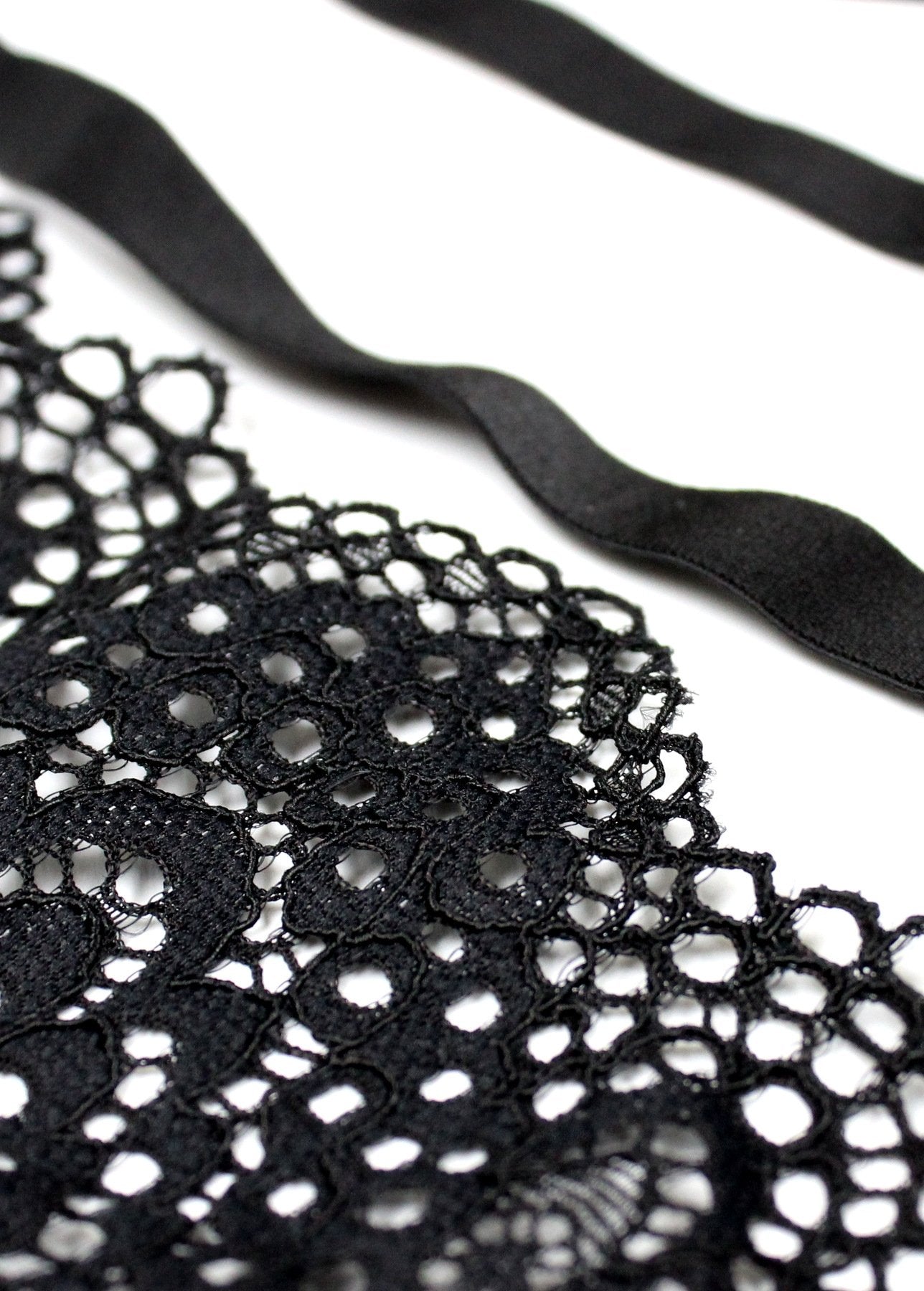 Atelier Amour Desire (Black) Open Brief - Red Lace Backless Panty - Avec Amour Sexy Lingerie