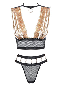 Baed Stories Golden Army Collection - Golden Force Erotic Lingerie Set - Sexy Lingerie